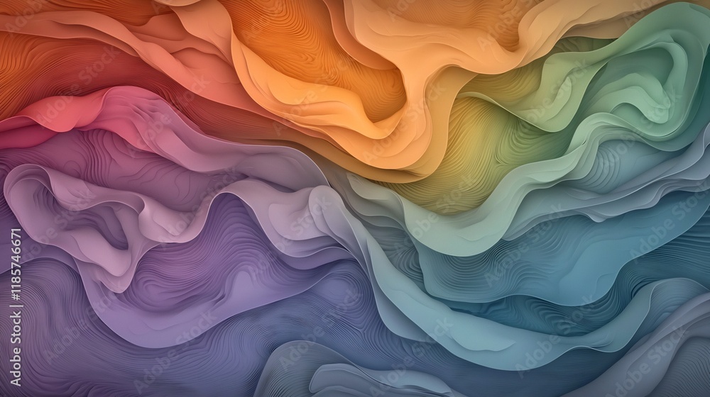 Poster stunning fluid rainfall pattern map with detailed topographic visualization of weather dynamics intr
