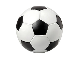 Obraz premium black and white soccer ball isolated on white background PNG.AI GENERATED