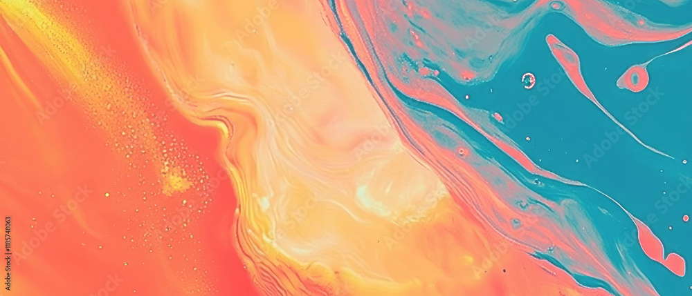 Aufkleber vibrant abstract fluid art banner template featuring colorful dynamic design elements