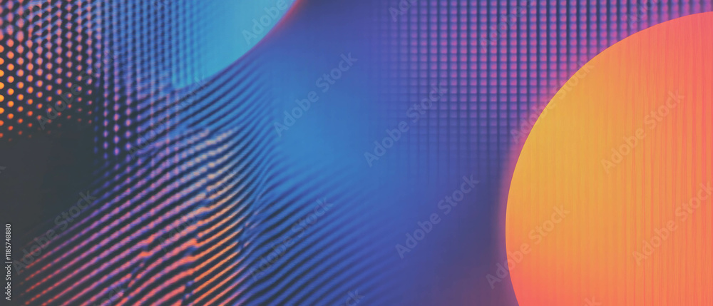 Poster Geometric shapes pattern banner template with bold colors and modern design elements