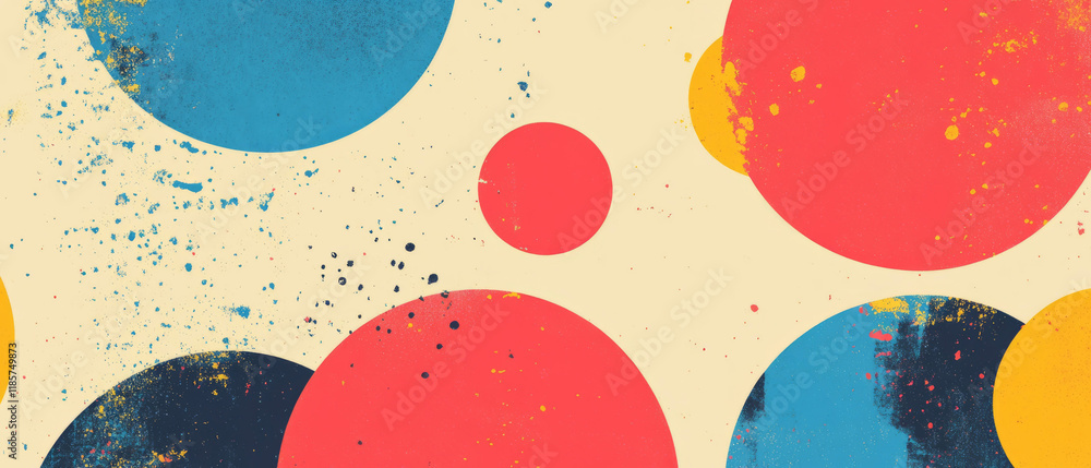 Poster Cheerful and playful banner template with subtle dotted pattern and vibrant colors