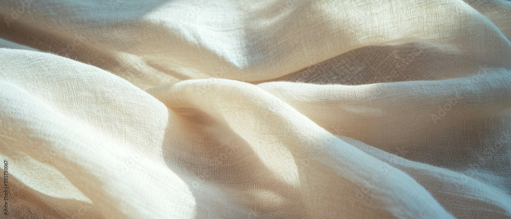 Aufkleber Subtle linen texture banner template with elegant woven design and blank space for customization