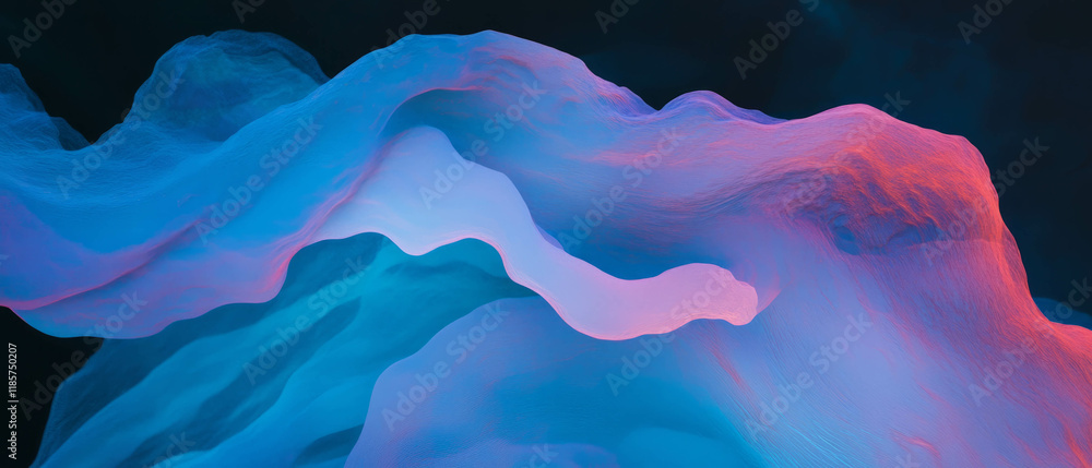 Aufkleber Subtle wave pattern banner template with calming and fluid design for various applications