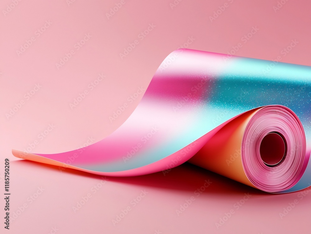 Poster mesmerizing iridescent rainbow foil abstract background with shimmering holographic textures kaleido