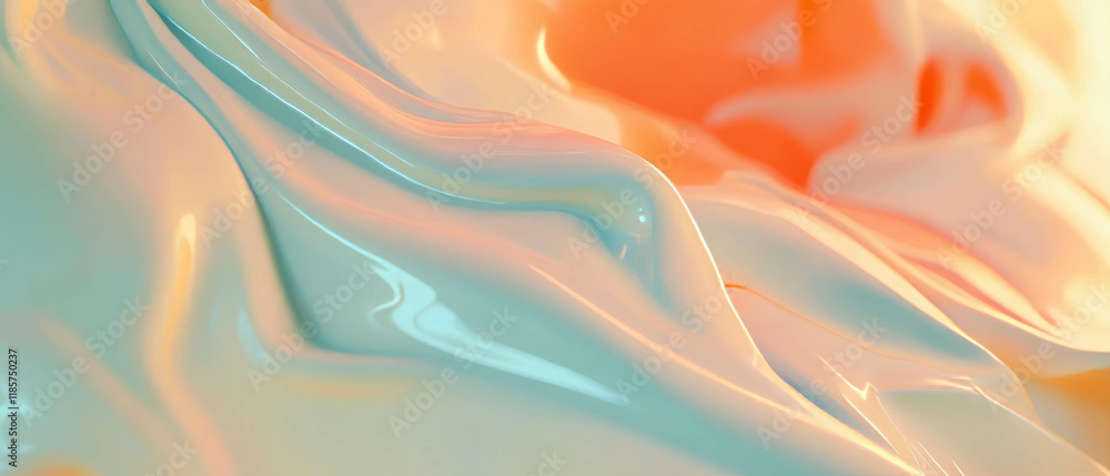 Leinwandbilder subtle wave pattern banner template with calming fluid dynamics for versatile use