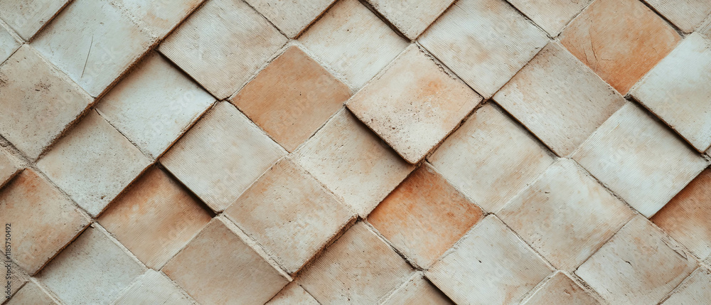 Poster elegant basketweave tile pattern showcasing woven texture on a classic background