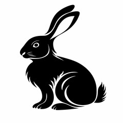 creative rabbit vector silhouette