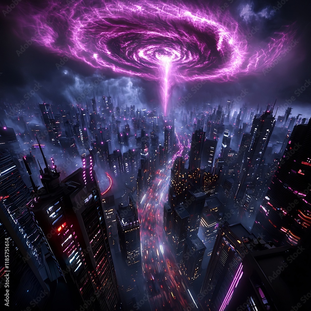 Poster mesmerizing shimmering fractals pulsing with otherworldly energy cast an ethereal glow over the vast