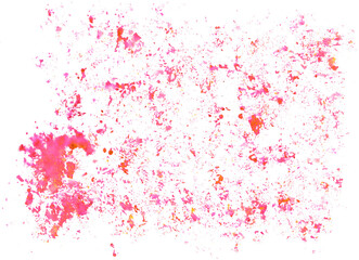 Obraz premium 白い紙に赤系の色をまき散らした スプラッシュ背景