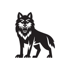  Wolf silhouette vector art 