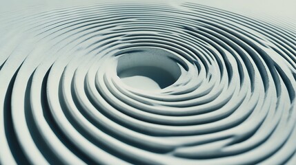 Obraz premium Abstract White Spiral Design Concentric Circles Texture