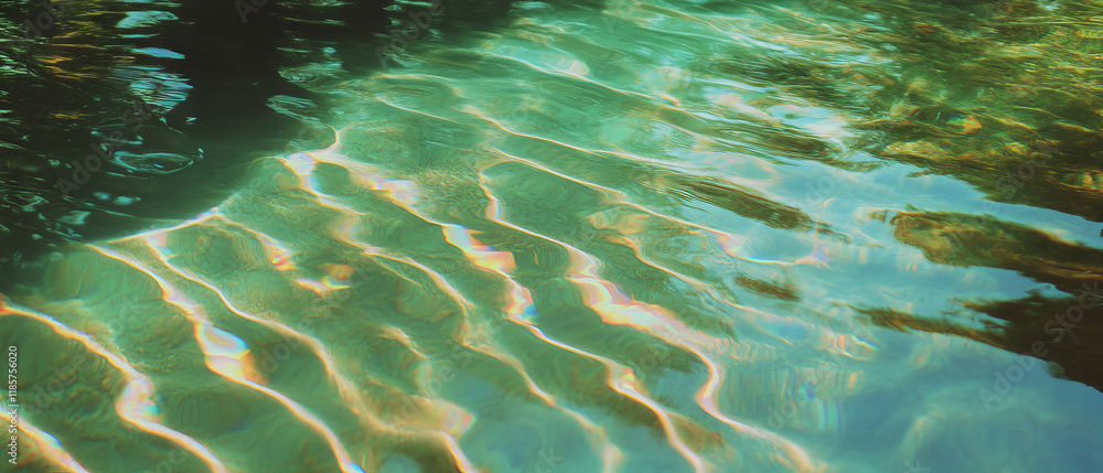 Aufkleber captivating double exposure of ripples blending with textured tree bark in nature