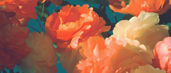 Obraz premium Floral illustrations with intricate textures and vibrant colors create a decorative backdrop
