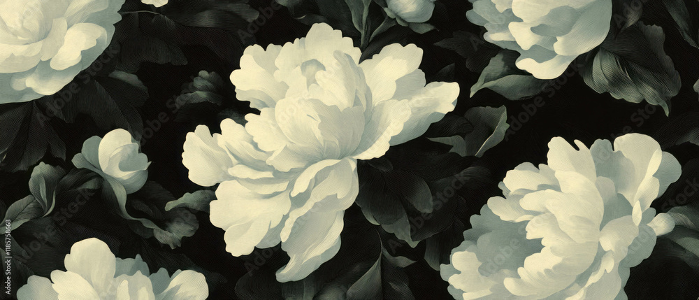 Poster elegant floral stencils create versatile patterns for artistic backgrounds