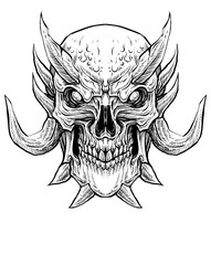 Monster Skull Artwork Tattoo