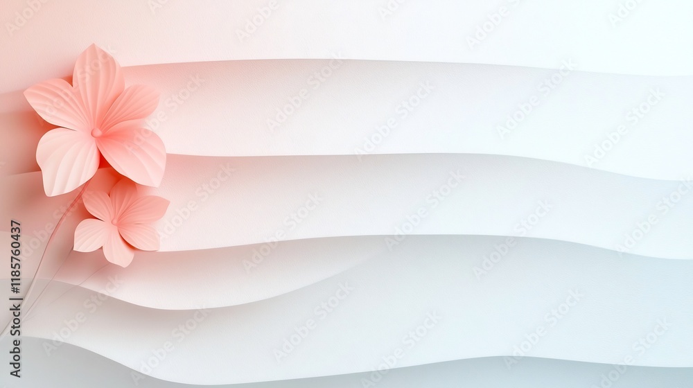 Poster soft pastel gradient backdrop with subtle textured overlay a serene minimalist digital in a contempo
