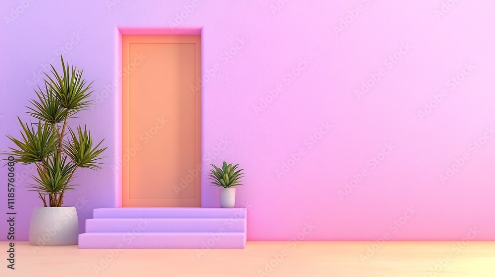 Aufkleber elegant and modern pastel gradient backdrop with a subtle textured overlay and minimalist aesthetic 