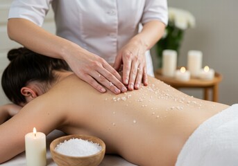 Exfoliating Body Scrub with Salt for Glowing Skin and Natural Detox