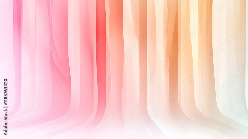 Poster soft pastel gradient backdrop showcasing a smooth color flow from pink to beige with a delicate text