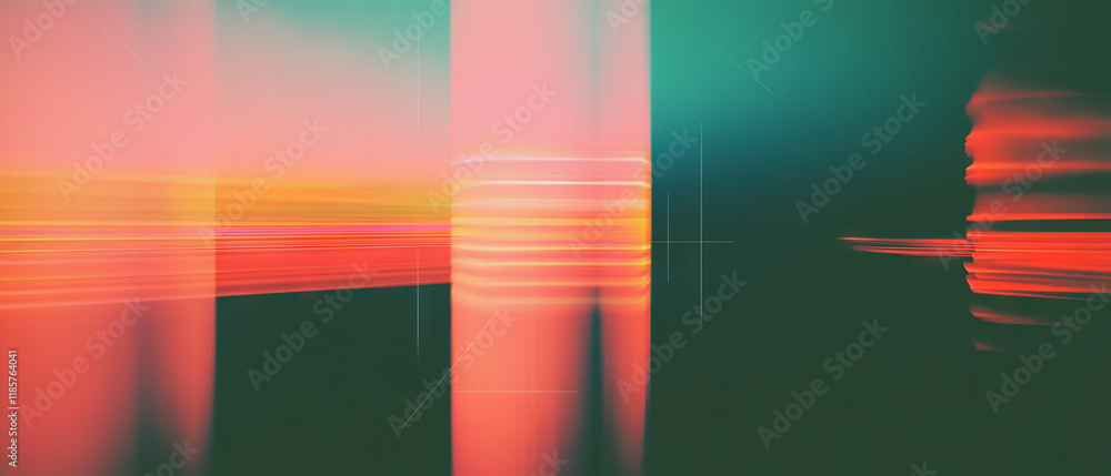 Poster bold abstract geometric shapes create a dynamic modern background with vibrant colors