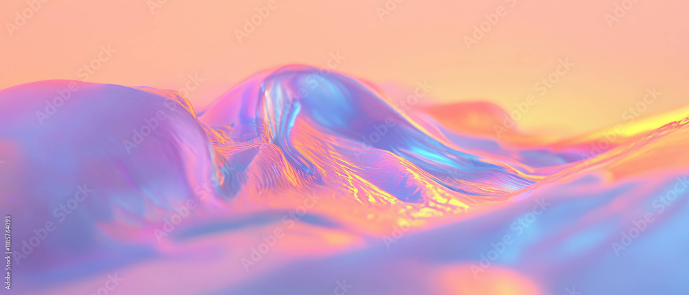 Poster gradient pastel colors blend softly creating a serene visual experience