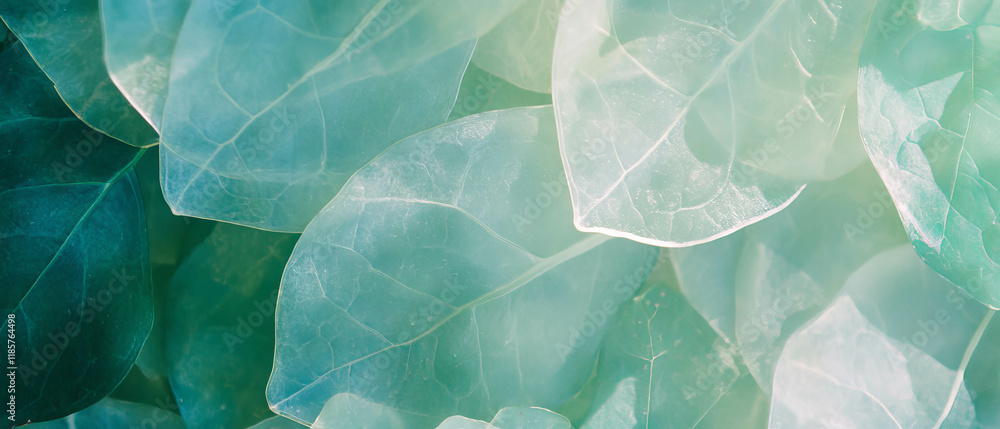 Poster Light green leaf texture creating a fresh and organic background for design