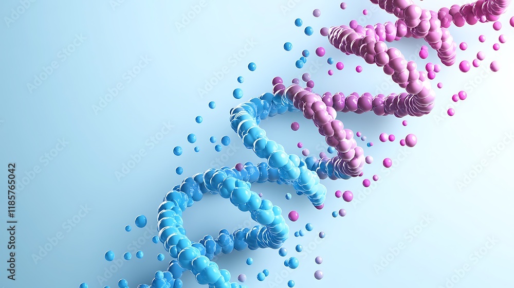 Poster abstract representation of double helix structures