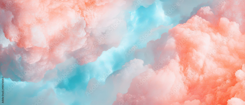 Poster Elegant cloud patterns create a dreamy, ethereal atmosphere with soft hues
