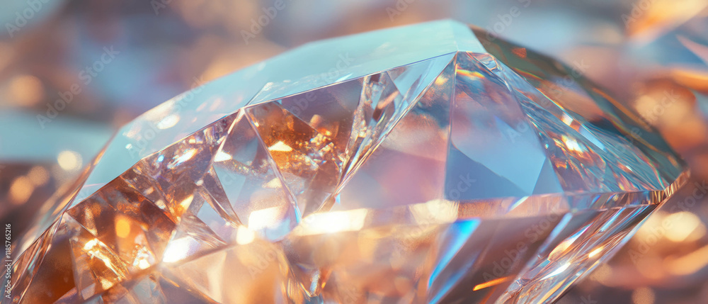 Aufkleber elegant diamond with subtle reflections on an intricate background design