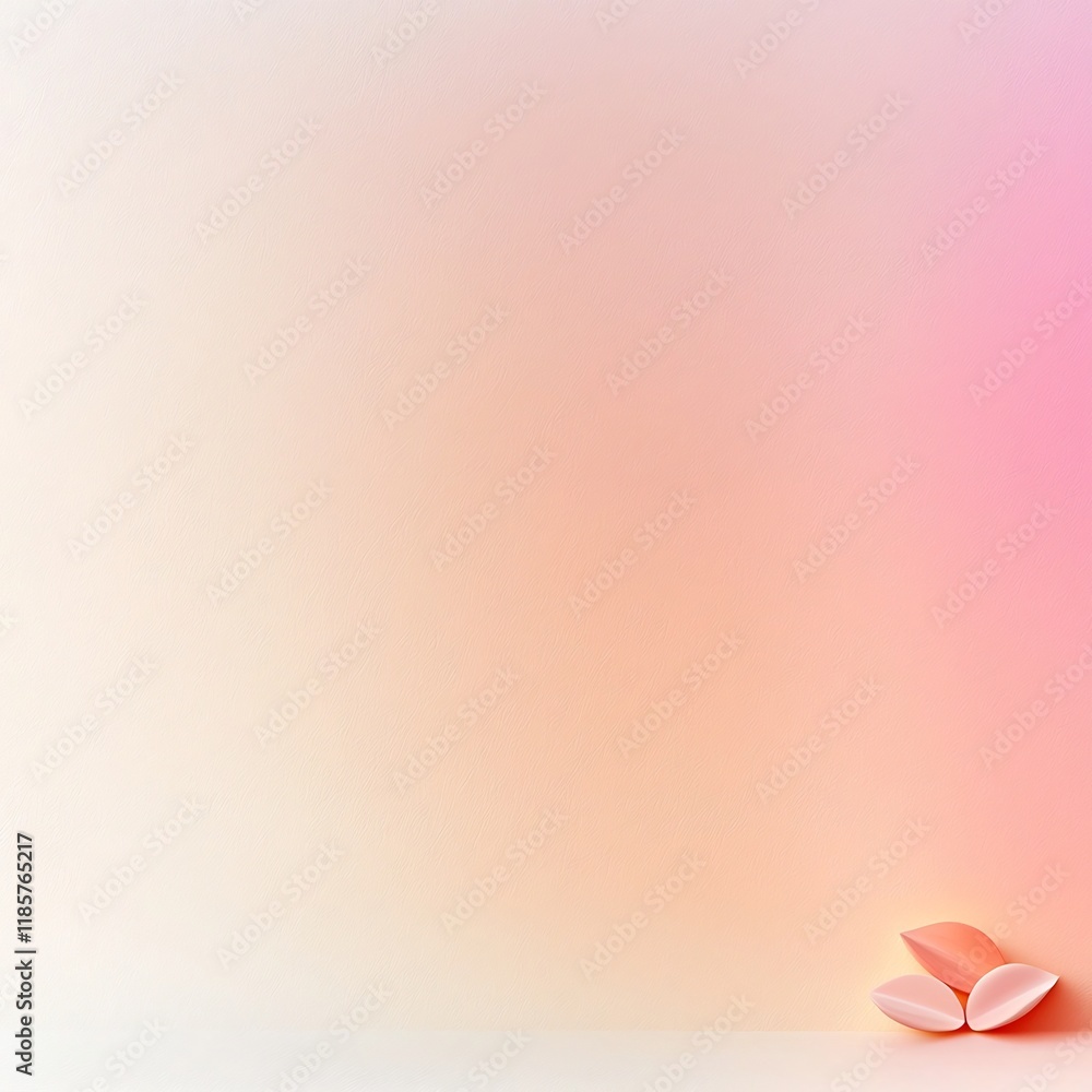 Poster pastel gradient background with a smooth transition from pink to beige featuring a textured noise ov