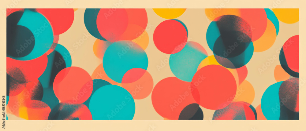 Aufkleber vibrant dotted background with playful colors creating a cheerful atmosphere