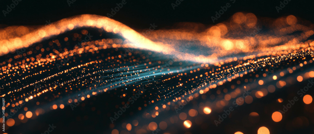 Aufkleber subtle star pattern with sparkling cosmic waves in a dreamy landscape