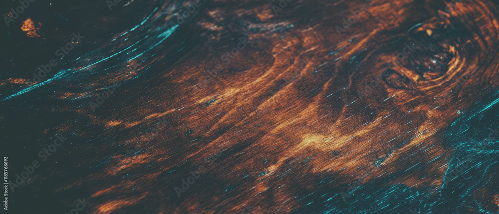 Poster rich dark wood grain texture creates a warm and inviting atmosphere in a natural setting