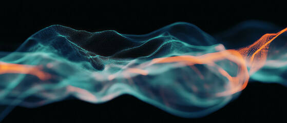 Fototapeta premium Flowing wave pattern creates a calming and dynamic background for various applications