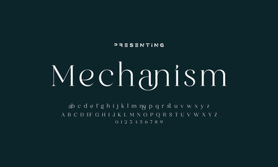Elegant Font Uppercase Lowercase and Number. Classic Lettering Minimal Fashion Designs. Typography modern serif fonts regular decorative vintage concept. vector illustration