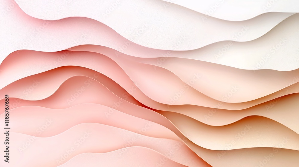 Poster elegant and sophisticated pastel gradient background blending soft pink and beige tones with a subtl