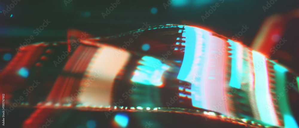 Aufkleber exploring the texture and noise of a vintage film surface with a grainy appearance