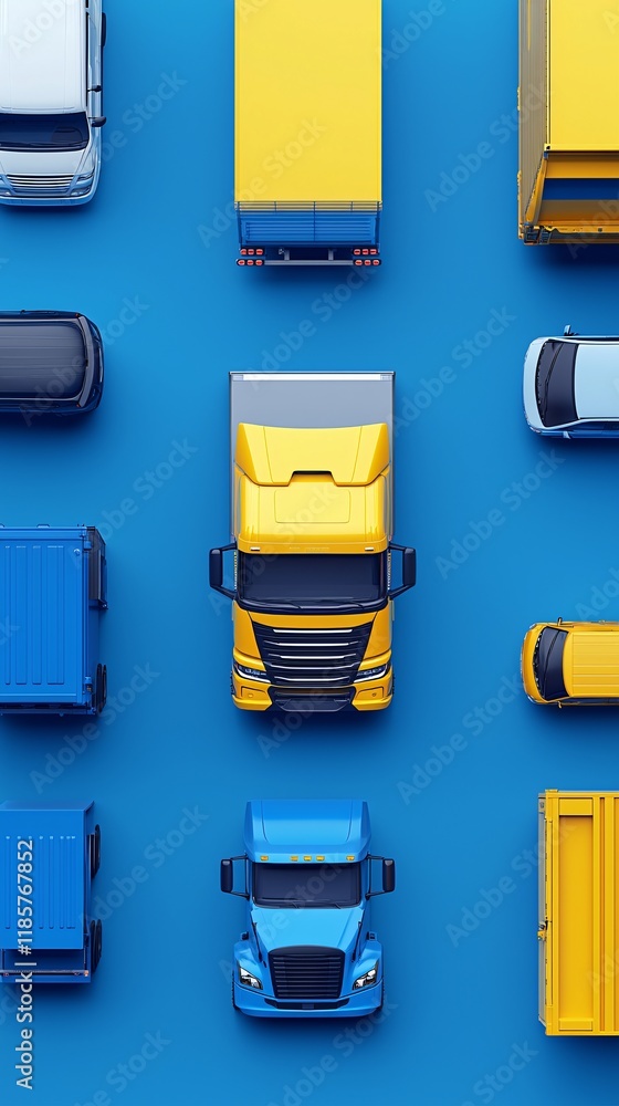 Poster seamless transportation coordination with multiple vehicles synchronizing in a well-designed freight