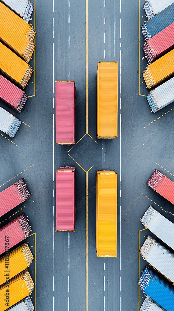 Poster seamless transportation coordination with multiple vehicles synchronizing in a well-designed freight