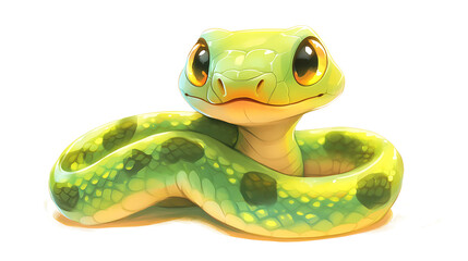 Naklejka premium Adorable Cartoon Snake Illustration