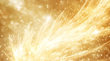 Golden Light Burst  Sparkling Background  Abstract Gold Texture