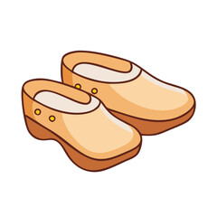 clogs vector icon, footwear vector illustration - simple illustration of clogs perfect for logos, and footwear-themed designs.
