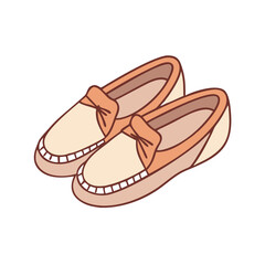 moccasins vector icon, footwear vector illustration - simple illustration of moccasins perfect for logos, and footwear-themed designs.