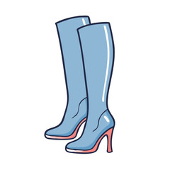thigh high boots vector icon, footwear vector illustration - simple illustration of thigh high boots perfect for logos, and footwear-themed designs.