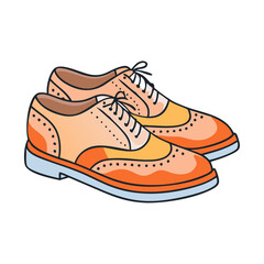 brogues vector icon, footwear vector illustration - simple illustration of brogues perfect for logos, and footwear-themed designs.