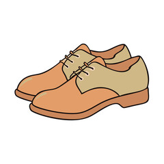 oxfords vector icon, footwear vector illustration - simple illustration of oxfords perfect for logos, and footwear-themed designs.