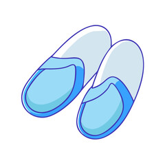 slippers vector icon, footwear vector illustration - simple illustration of slippers perfect for logos, and footwear-themed designs.