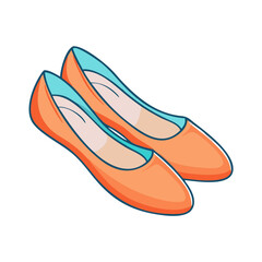flats vector icon, footwear vector illustration - simple illustration of flats perfect for logos, and footwear-themed designs.