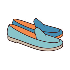 loafers vector icon, footwear vector illustration - simple illustration of loafers perfect for logos, and footwear-themed designs.