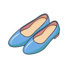 flats vector icon, footwear vector illustration - simple illustration of flats perfect for logos, and footwear-themed designs.